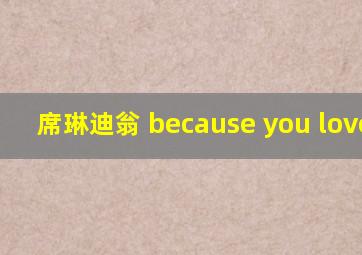 席琳迪翁 because you love me